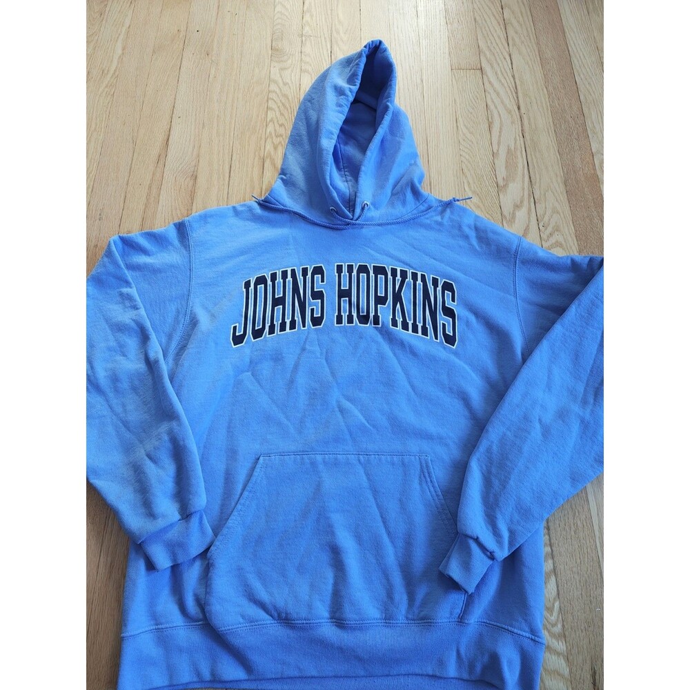 Johns Hopkins University Hoodie Blue Pullover Sweatshirt Adult Size L College